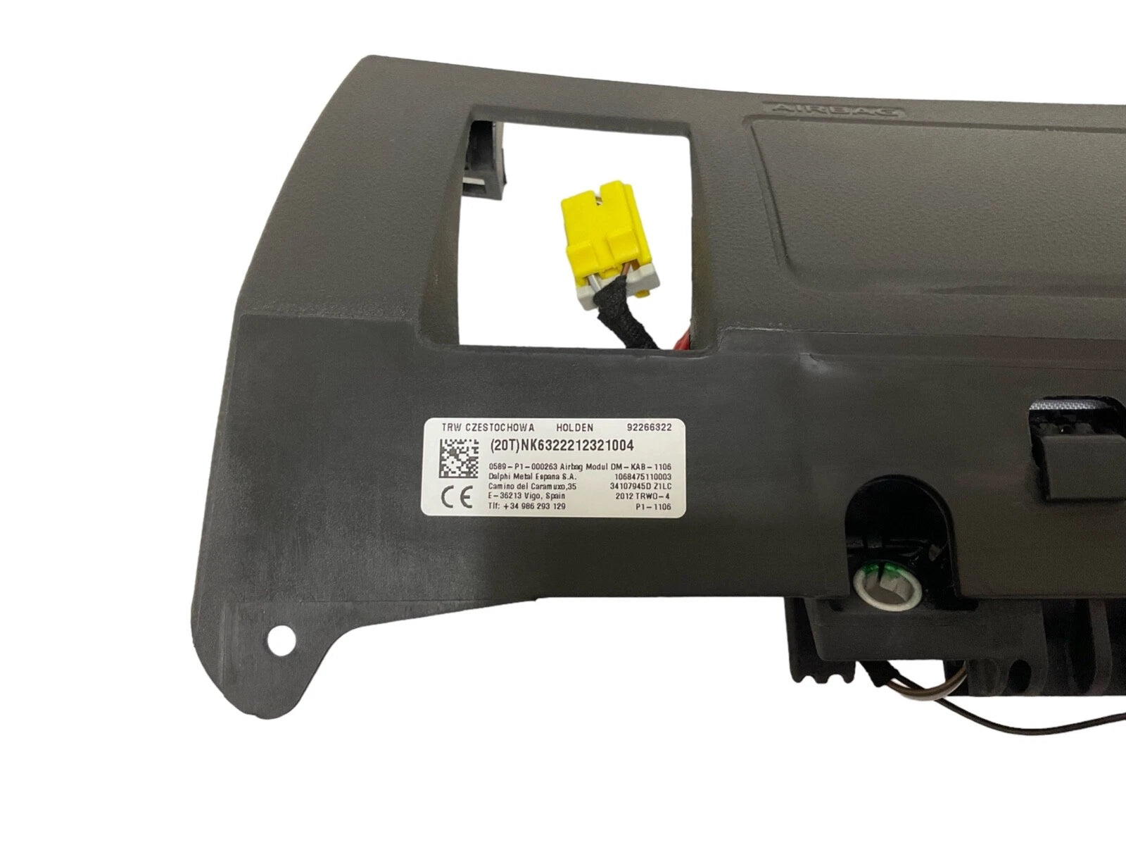 Left Side Knee Airbag for Chevy Caprice (2012–2013) 92266322, Black