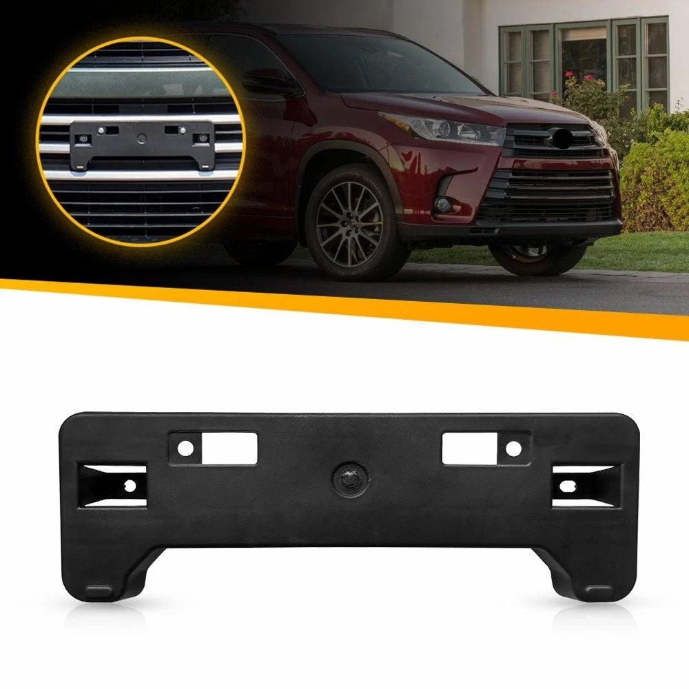 Front License Plate Frame Holder Mount Bracket for Toyota Highlander (2017–2019)
