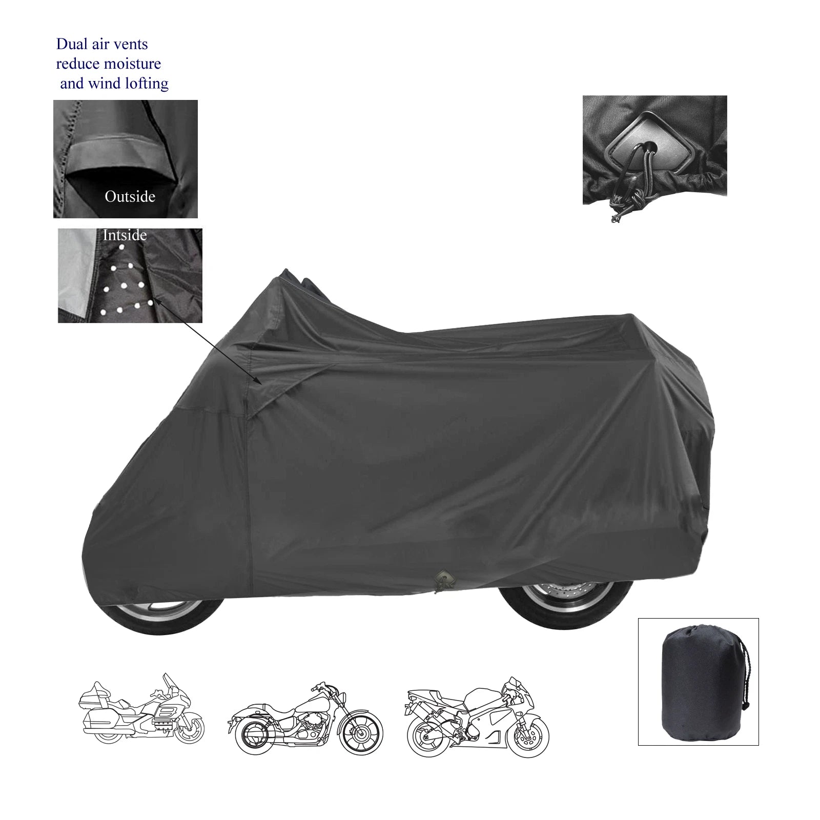 Motorcycle Storage Cover for Triumph Rocket III Classic (2004–2015) Weatherproof