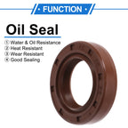 2X Oil Seal Rotary Shaft Seal for Various Models (19x32x7mm) FKM Rubber