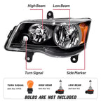 Pair of Headlights for Dodge Grand Caravan Town & Country (2008–2018)
