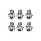 Set of 6 Titanium M8x35mm Torx Head Flange Screws for Motorcycle