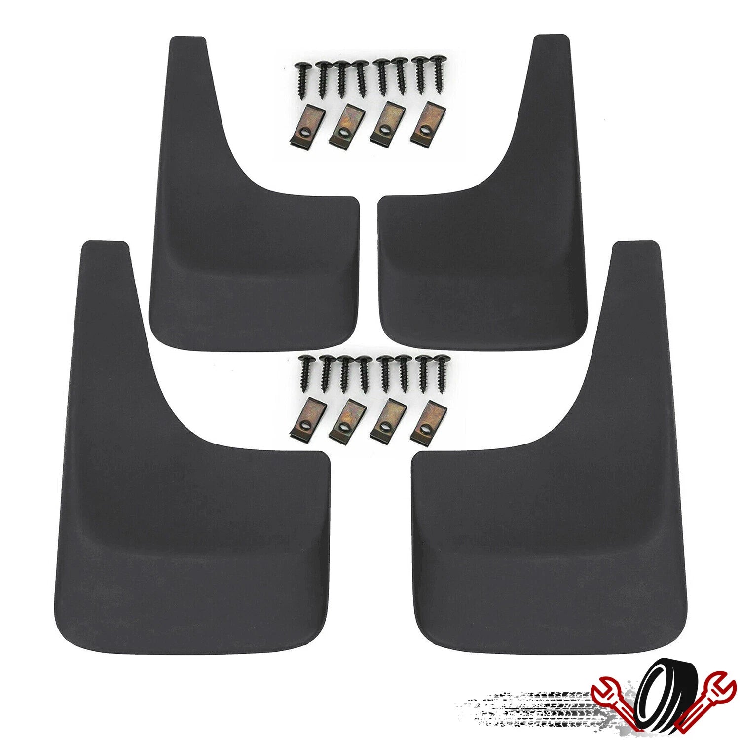 Set of 4 Mud Flaps Splash Guards for Chevy Silverado Suburban Tahoe (2001–2014)