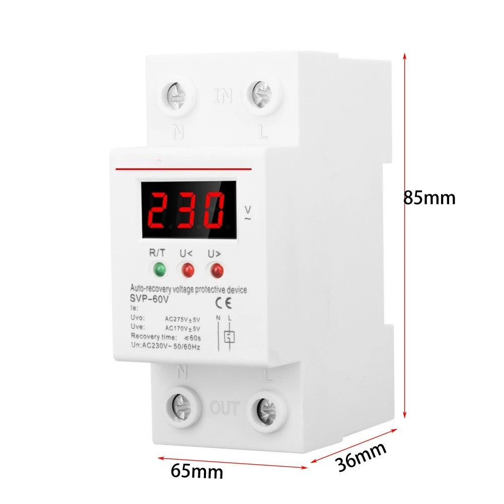 Voltage Relay Control 220V AC Circuit Breaker 40A Protector for