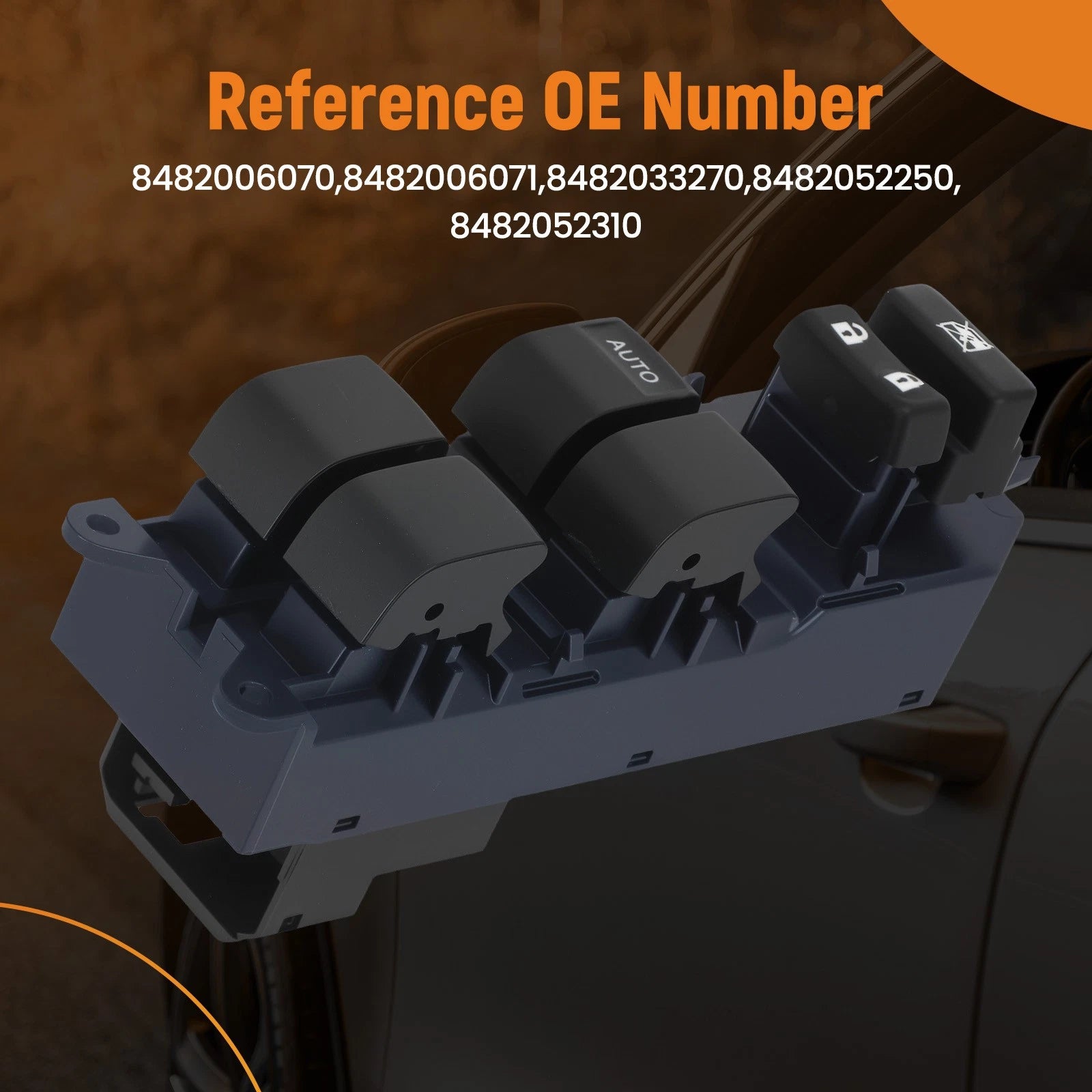 Power Window Switch for Toyota Tacoma 2011–2016 (8482006071) Black