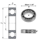 6903 Deep Groove Ball Bearing P5 for Scooter Skateboard Wheel (17x30x7mm)