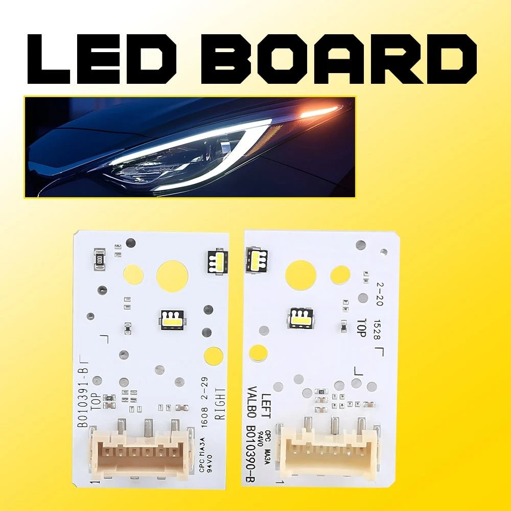 2X DRL LED Boards for Infiniti QX30 Q30 (2017–2019) Halogen Headlight L&R