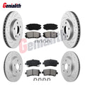 Front Rear Drilled Disc Rotors Brake Pads Kit for Chevrolet Impala (2014–2020)