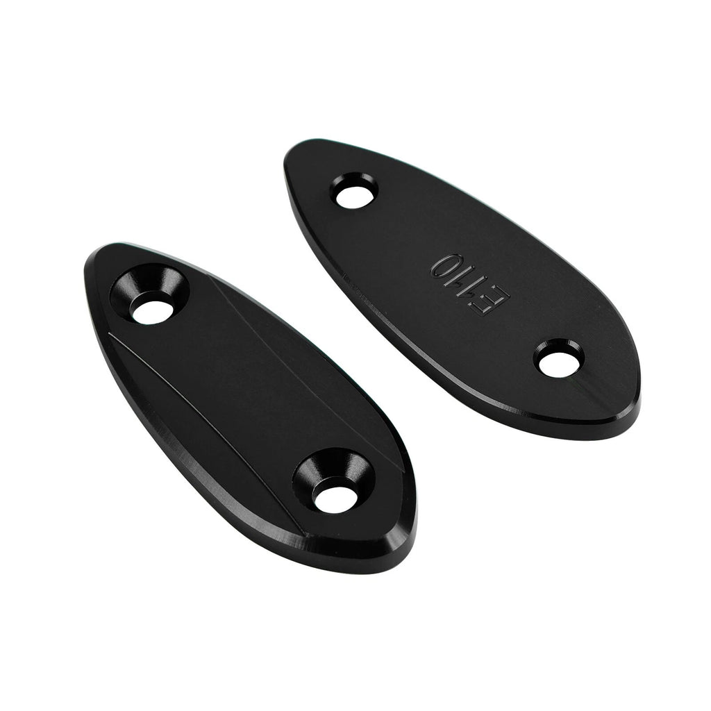 Mirror Block Off Plates Black for Kawasaki Ninja 250 300 400 650 (2013–2022) T9
