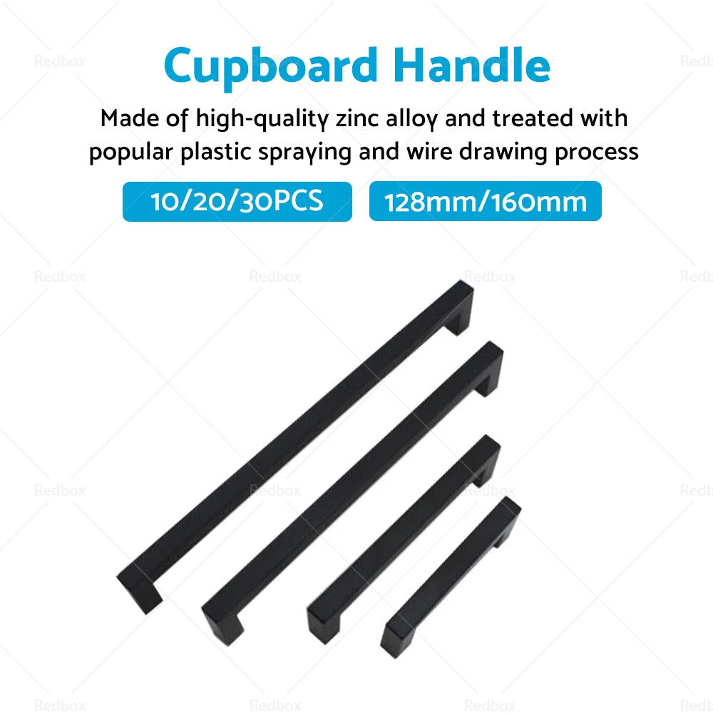 Set of 4 Square Cabinet Handles Pulls for 96 128 160mm