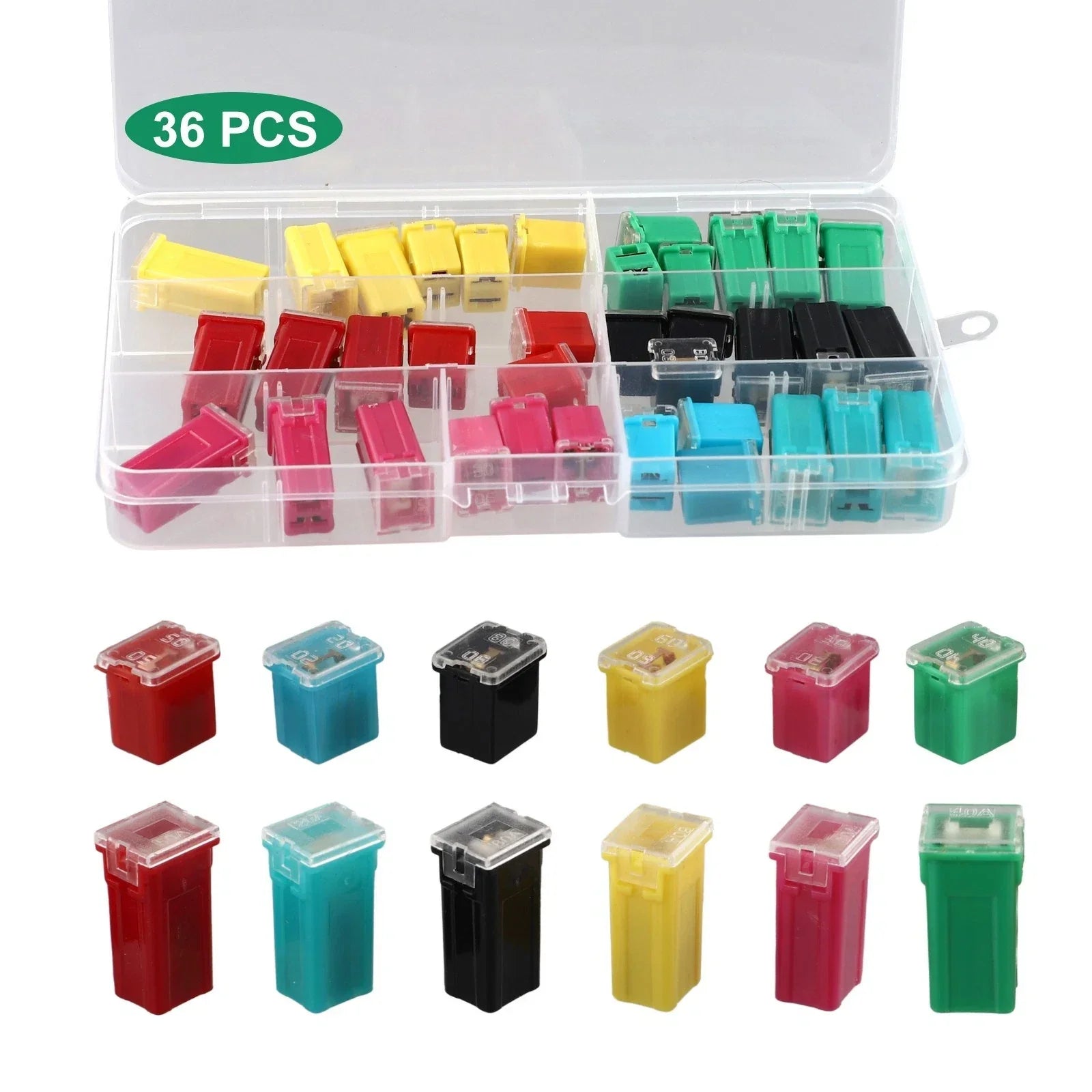Car Fuse 36pcs Fuses High/Low Profile Wide Range for Car