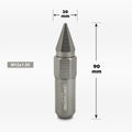 Set of 20 M12X1.5 Gunmetal JDM Hex Spiked Cap Wheel Lug Nuts + Extension 20mmx90mm