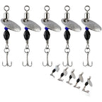 5PCS Spinner Bait Lures for Lake River Use (Reflective Rotating Spoon)