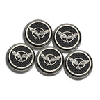 Chrome Cap Covers w/Black Carbon Fiber Inlay for 97-04 Chevy Corvette Automatic