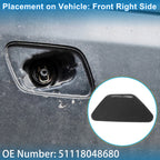 Front Right Washer Nozzle Cover Cap No. 51118048680 for BMW 528i (2011–2016) Gray