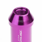20 PC Open End M12x1.5 50mm Tall Purple Aluminum Lug Nuts + Lock Key for JDM