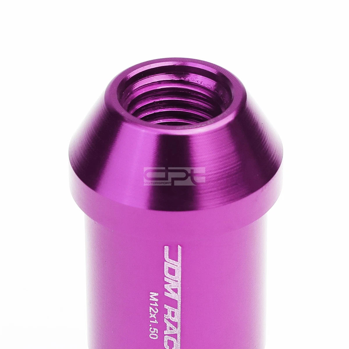 20 PC Open End M12x1.5 50mm Tall Purple Aluminum Lug Nuts + Lock Key for JDM