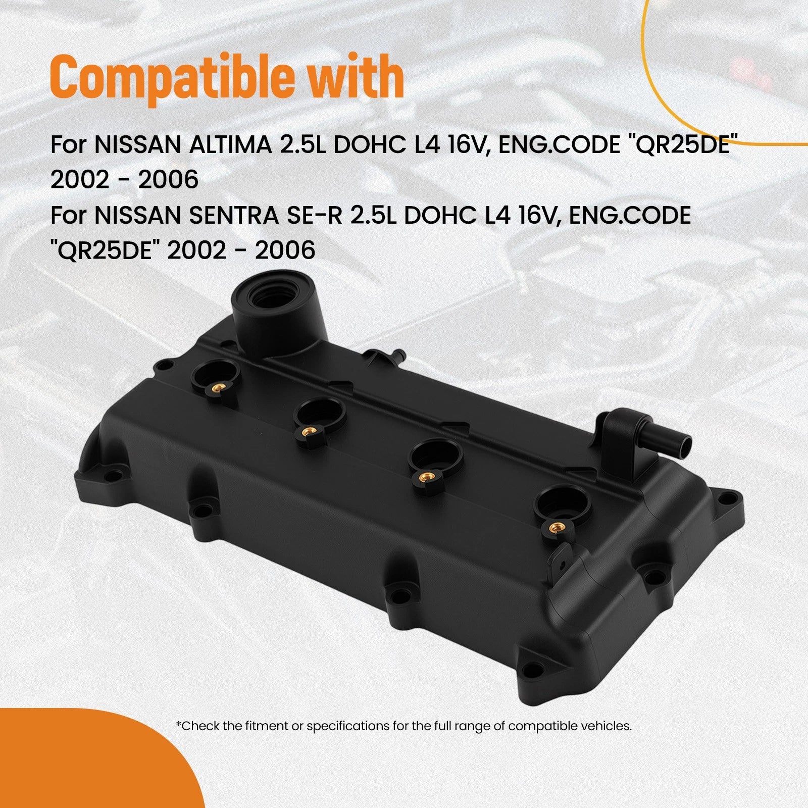Valve Cover for Nissan Altima and Sentra 2.5L (2002–2006)