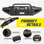 Black Textured Steel Front Bumper for Chevrolet Silverado 2500/3500 HD (2020–2024)