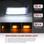 Smoked Dynamic LED Turn Signal Foot Step Lights for Freightliner Cascadia (2018–2025)