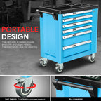 Rolling Tool Chest Cabinet with 6 Drawers for Garage Organizer (Lackable)