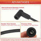 5 Pcs Spark Plug Wire Ignition Coil Cable for Ford NAA 501 600 601 700