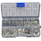 120 Clips C Circlips Stainless Steel Kit Assorted 1.5mm to 10mm