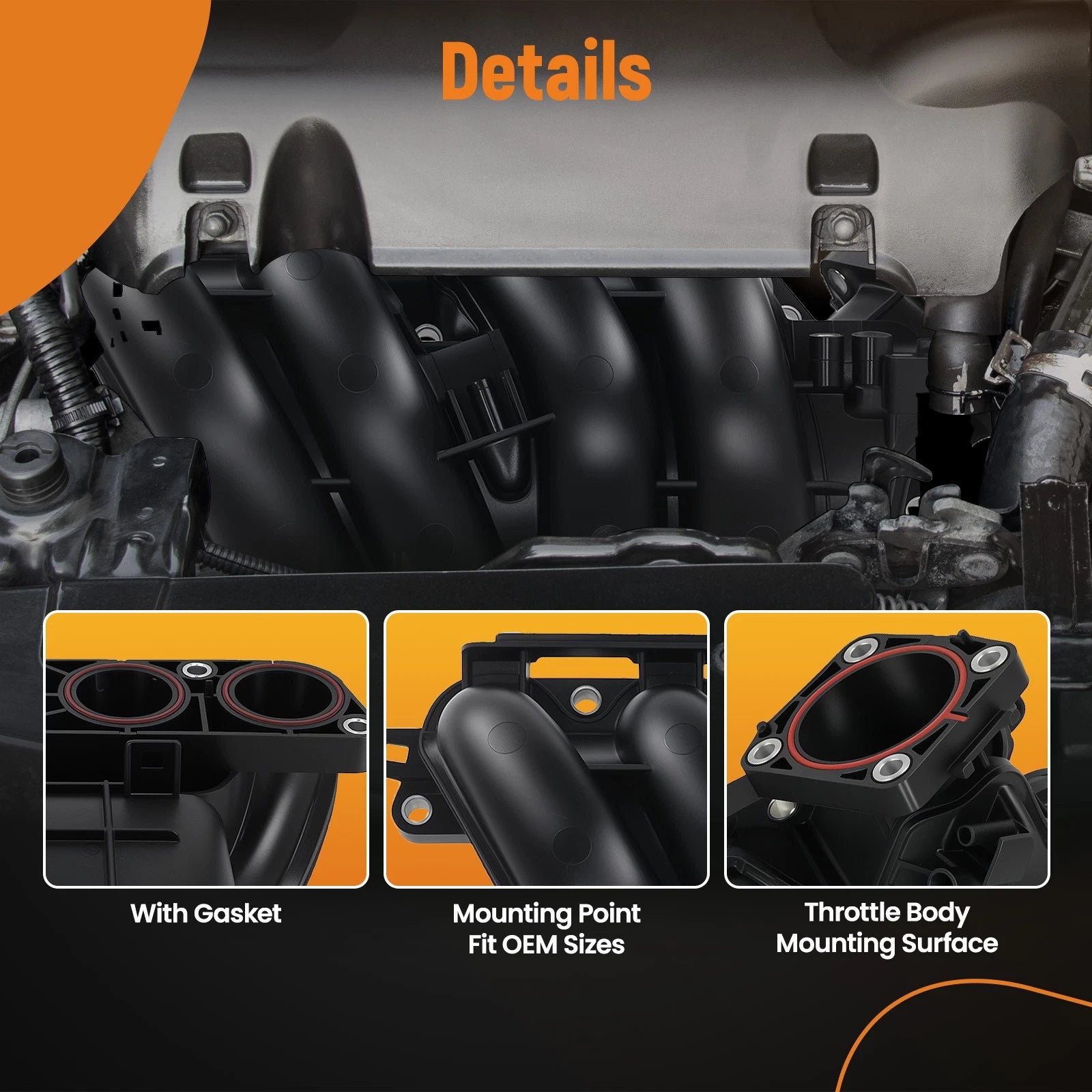 Intake Manifold for Honda CR-V Accord Civic Acura TSX (2009–2014) 17100-R40-A00