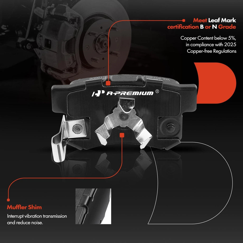 Rear Disc Brake Rotor & Pads + Brake Caliper for Honda CR-V (2005–2006)