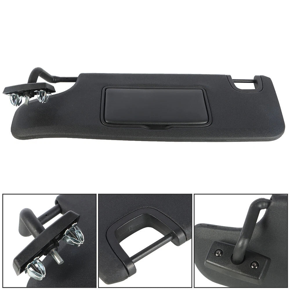 Left Driver Side Sun Visor for Jeep Wrangler JK (2007-2018) Black