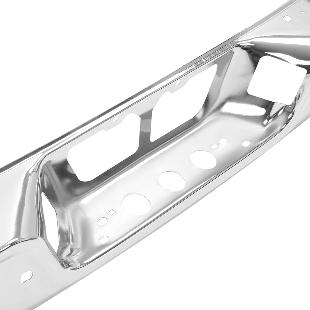 Steel Chrome Rear Step Bumper for Toyota Tundra (2007–2014) with Sensor Holes