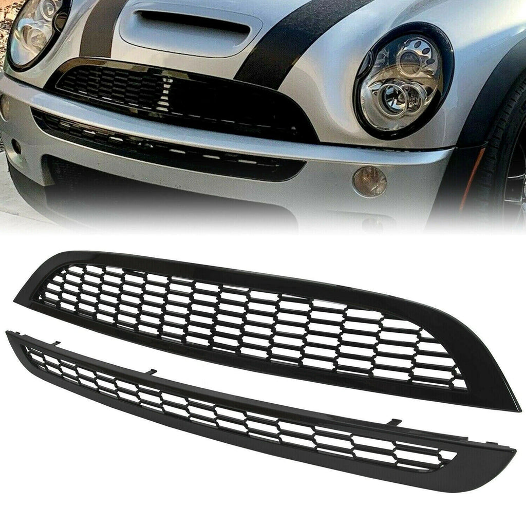 Honeycomb Front Upper Lower Grille Mesh for Mini Cooper R50 R52 R53 (2002–2006)