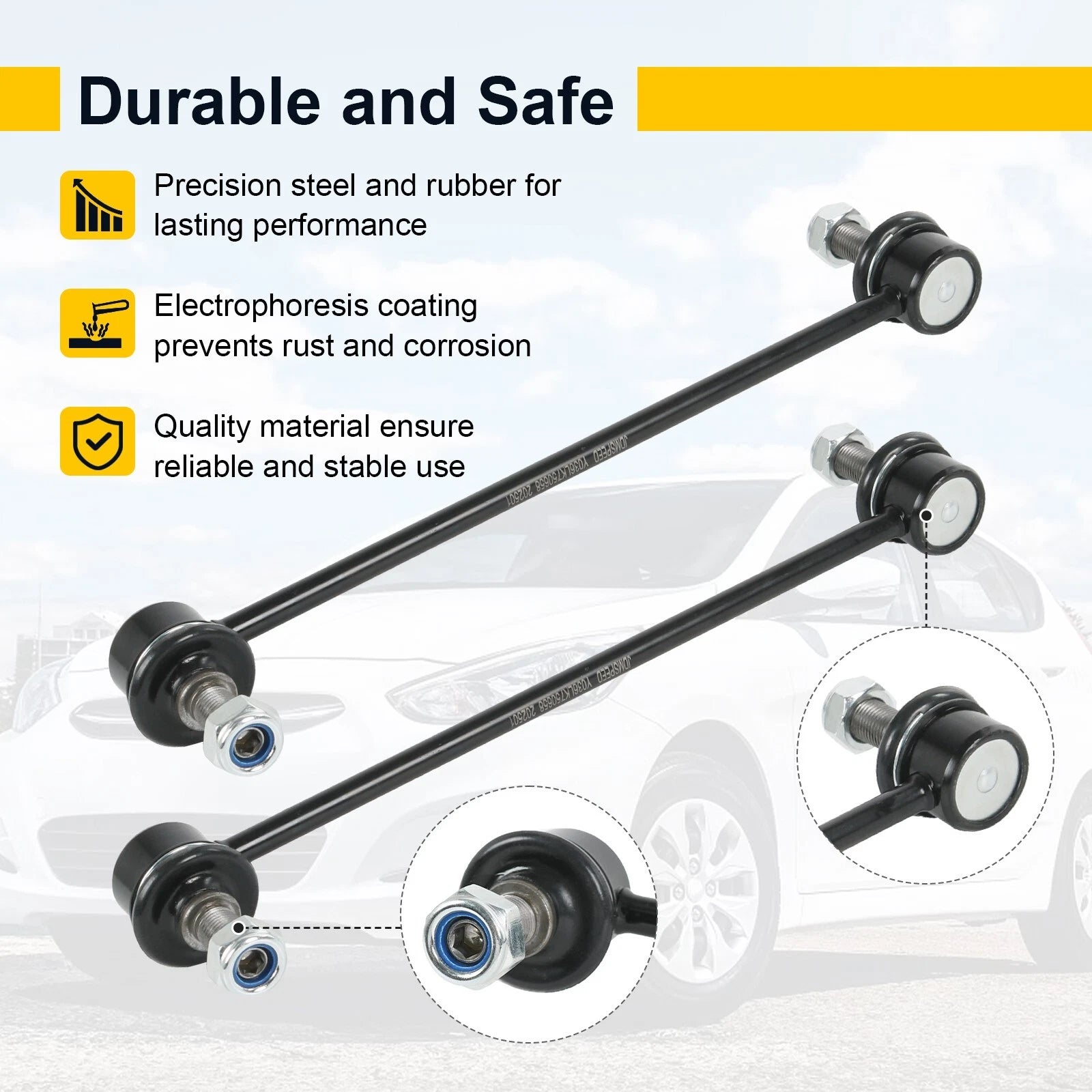 Set of 2 Front Sway Bar End Links for Hyundai Sonata Azera Kia Cadenza Optima (2012–2015)