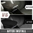 Car Center Console Armrest Cover for Dodge Durango (2011-2020) Black