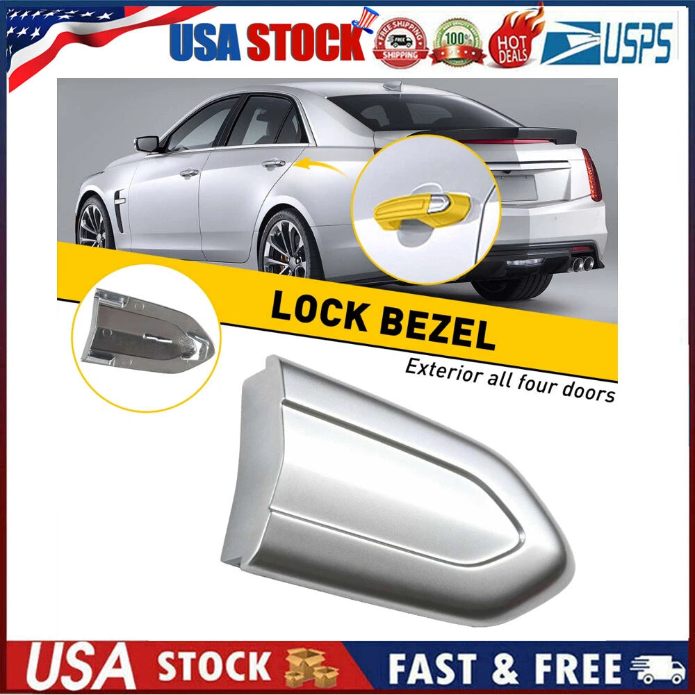 Chrome Exterior Door Lock Handle Cap Cover for Cadillac XTS ATS CTS CT6 (2013–2019)