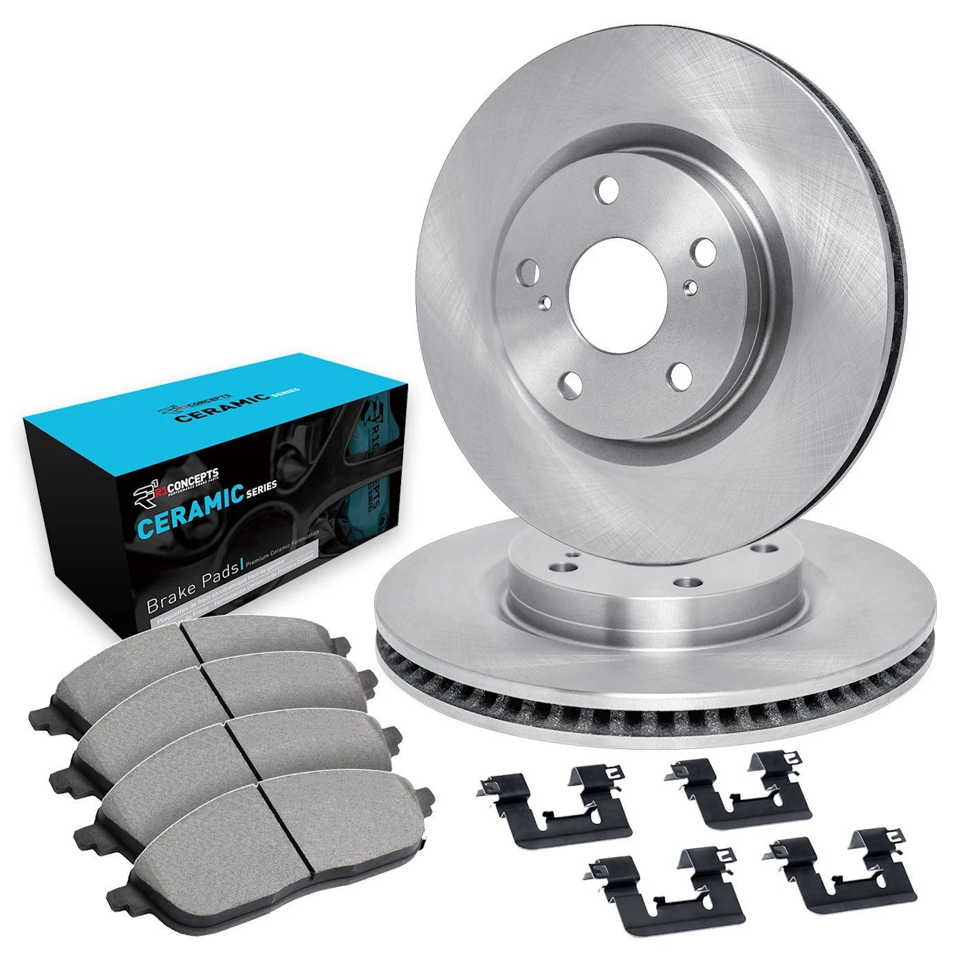 Set of 2 Brake Disc and Pad Kits for Pickup