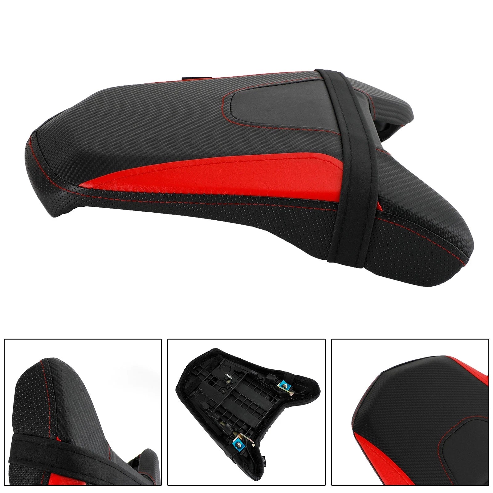 Rear Passenger Seat Pillion Saddle Flat Red for Honda CB650R CBR650R (2019–2023)