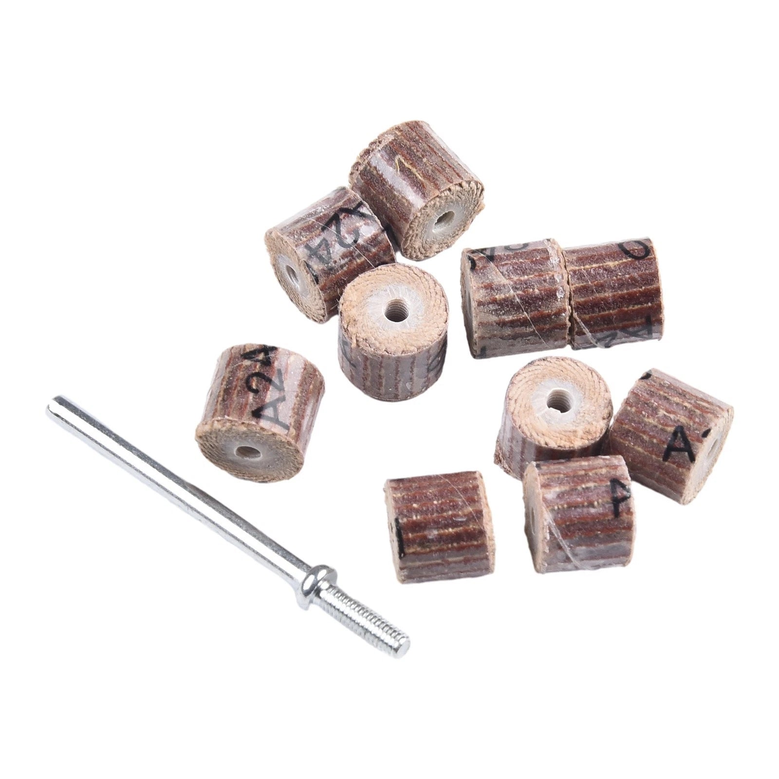 10pcs Flap Polishing Wheel Set with Mandrel for Metal Working