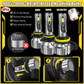 Set of 6 AUXITO 9005 9006 H11 LED Headlight Fog Light Bulbs for Cars