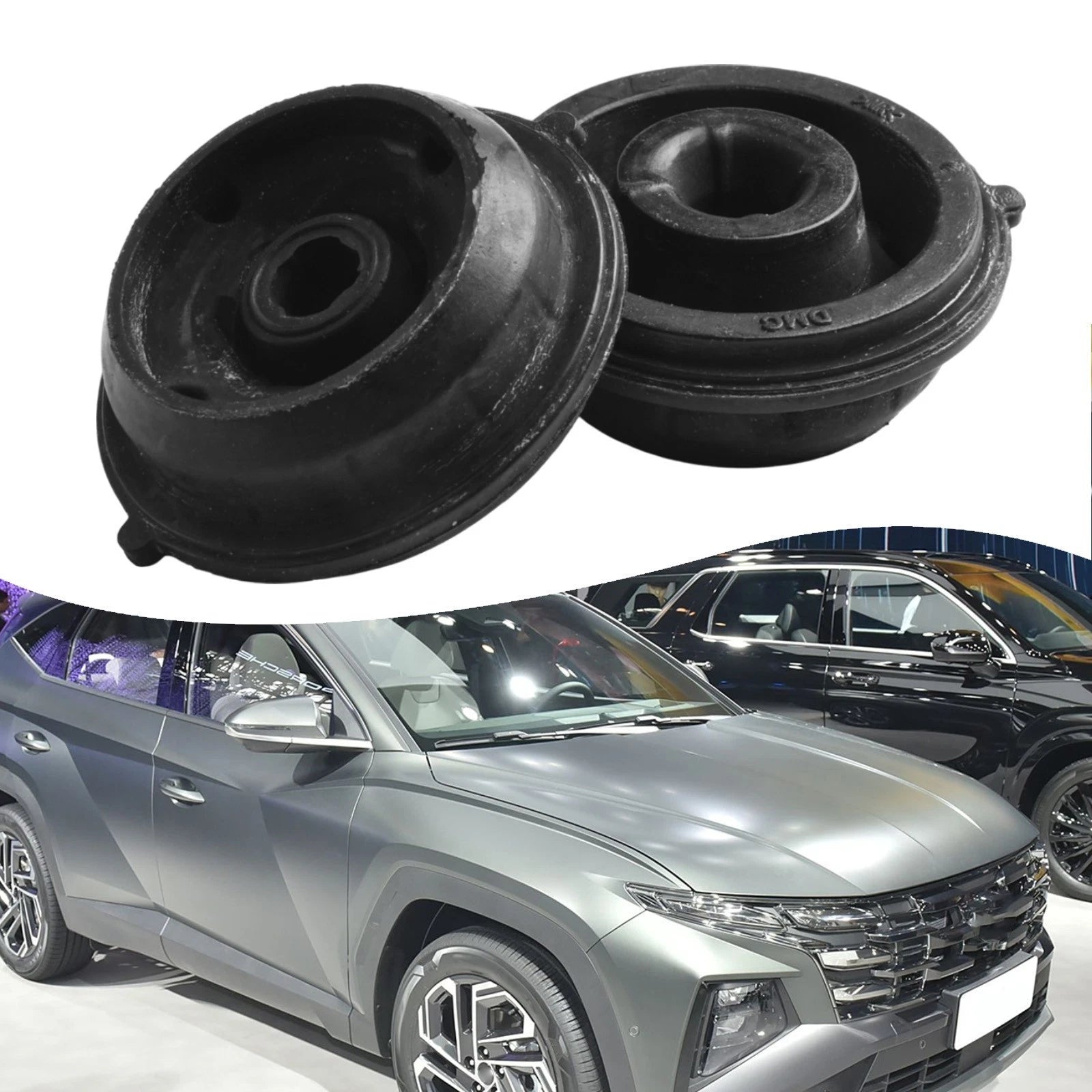 2X Lower Radiator Mount Insulators for Hyundai Santa Fe Tucson