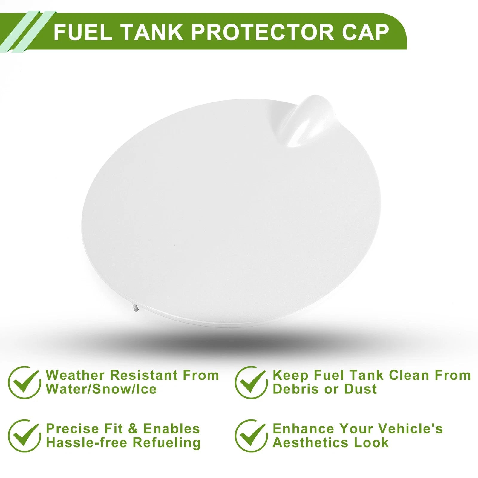 Fuel Tank Door Cap for Ford Focus (2007–2011) - Fuel Filler Flap Cover White