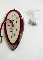 LED Tail Light Pair with Chrome Bezel and Gaskets for 1938–1939 Ford
