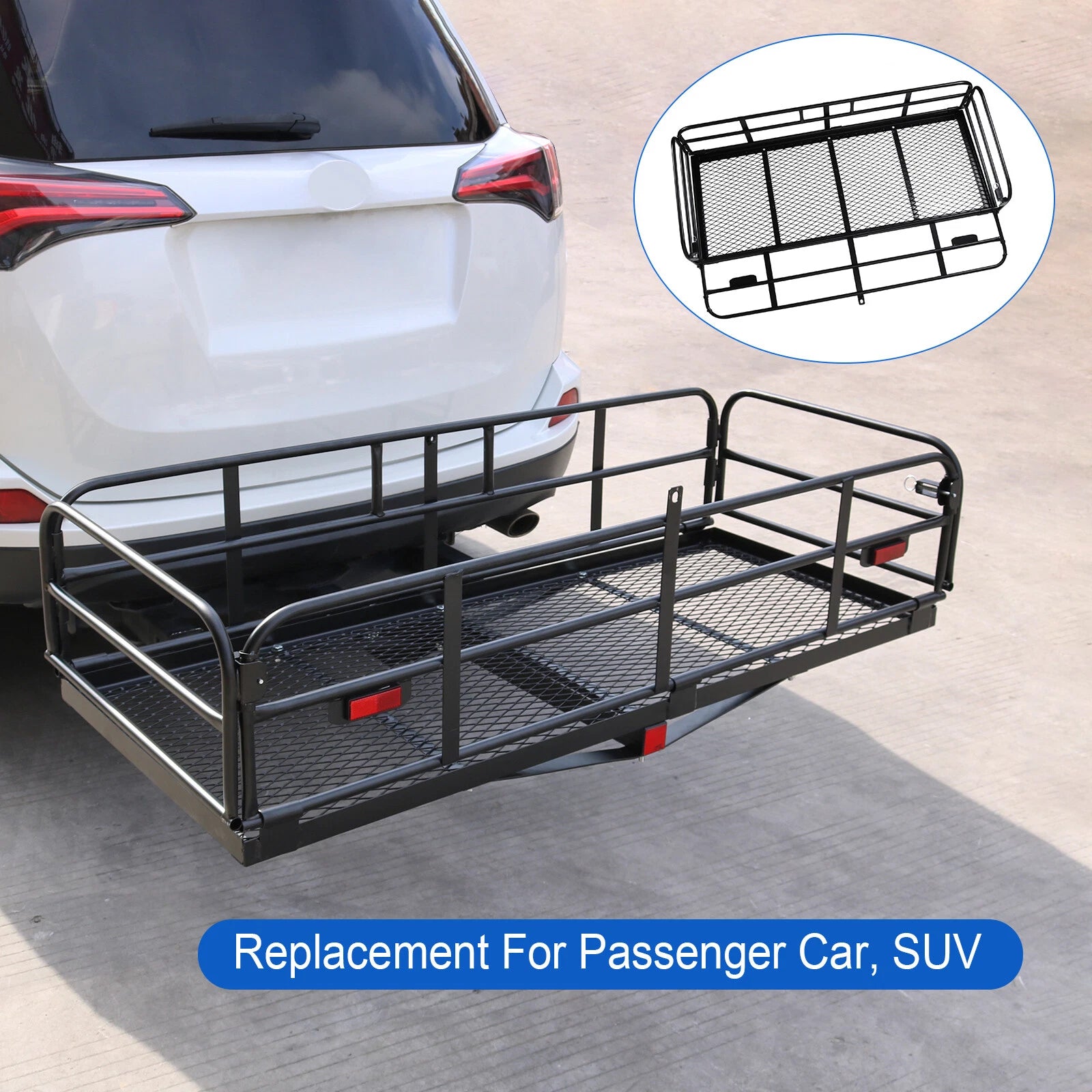 Folding Cargo Basket for Car SUV (500lbs Capacity)
