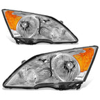 Set of 2 Chrome Housing Amber Corner Headlights for Honda CR-V (2007–2011)