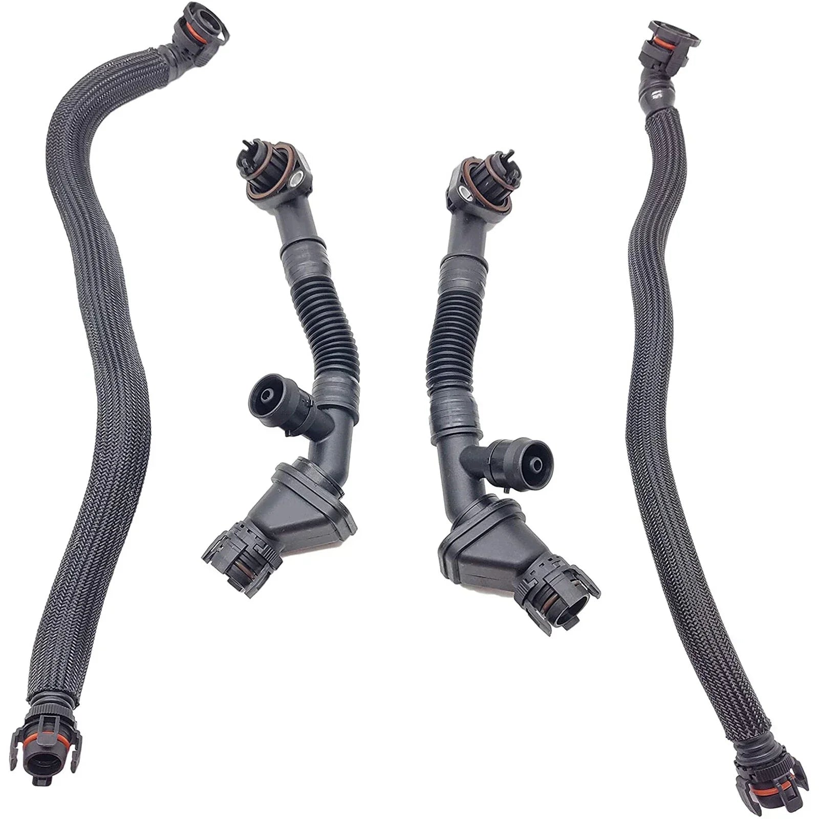Breather Hoses 4Pcs for BMW 550i 650i 750Li X5/6 B7 (2004–2015)