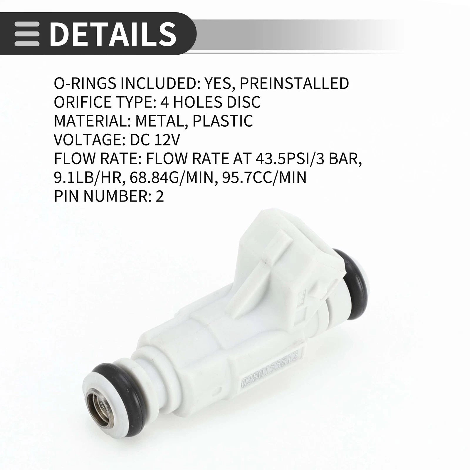Fuel Injector No. 0309060311 for Volkswagen Gol G2 Hatchback (1996–2001)