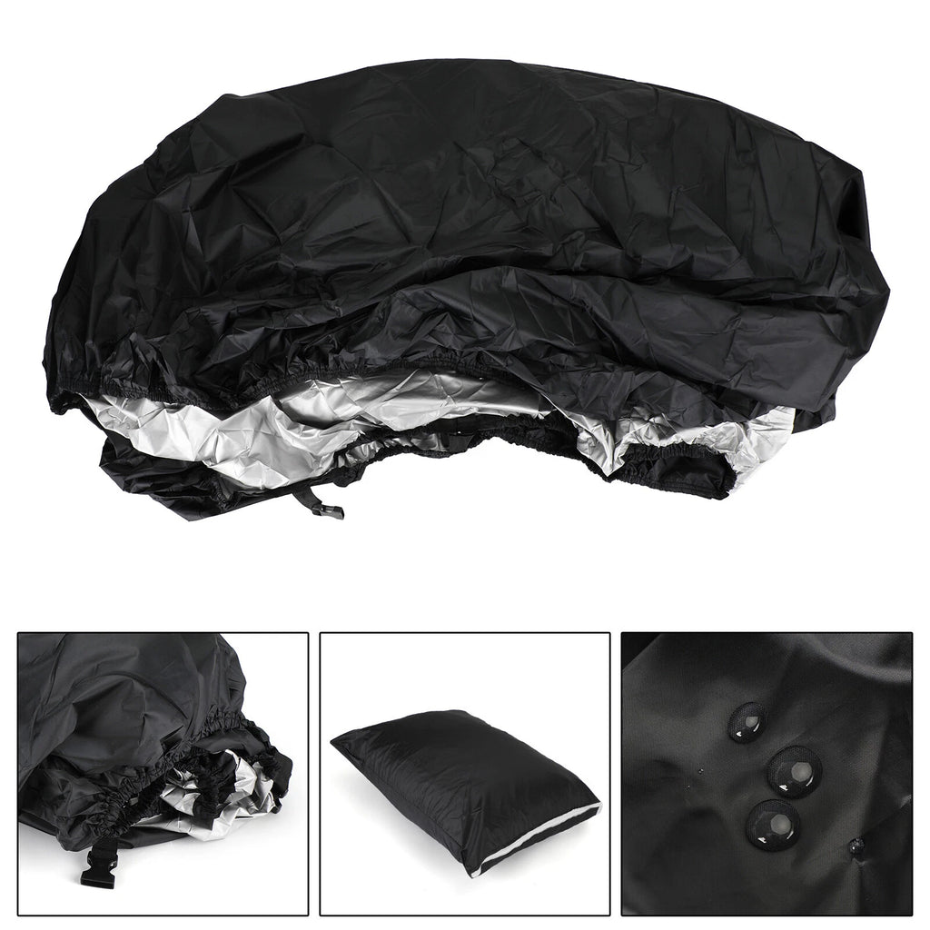 Universal Waterproof Boat Cover 14-16Ft Black for Fishing Boat (T9)