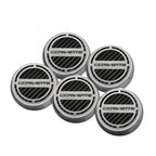 Chrome 'Corvette' Cap Covers w/Black CF Inlay for 2014-19 Corvette Z06 Automatic