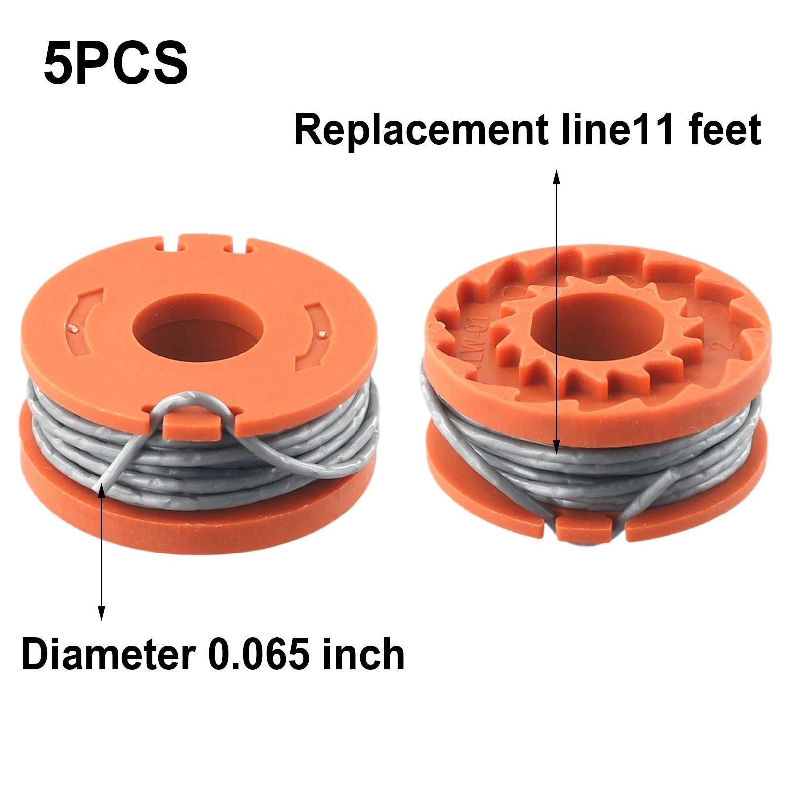 5pcs Trimmer Spools Line for Spear & Jackson 18V S1825CT, 36V S3630CT