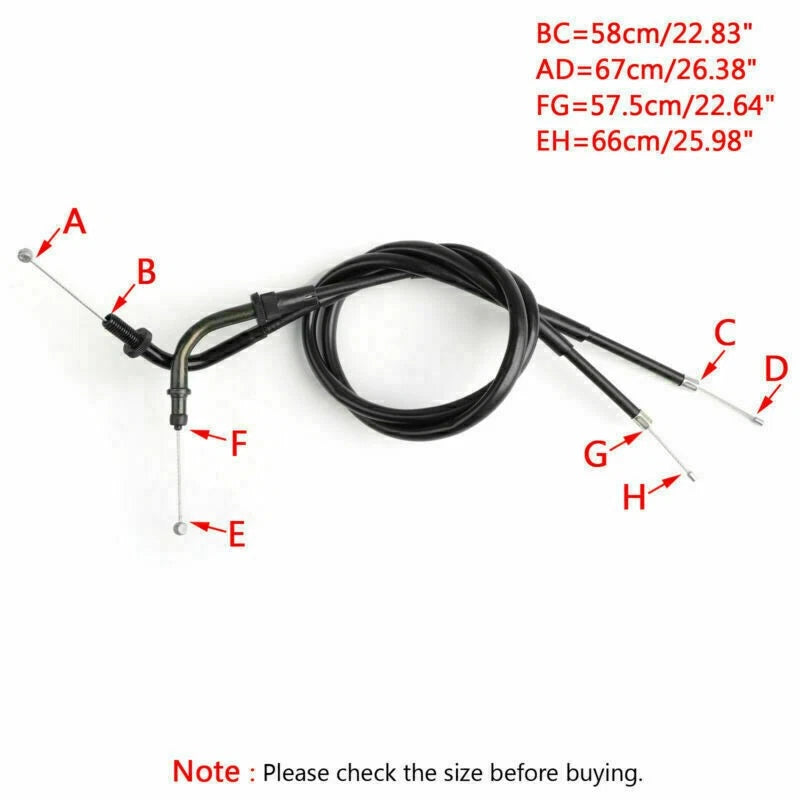 Throttle Cable for Yamaha VMAX12 V-MAX (1990–1999) 1FK-26311-01